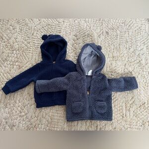 12 month Carters zip up hoodies